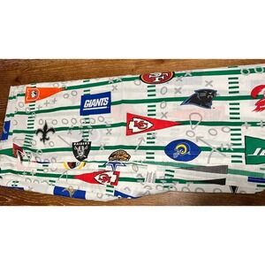 Vintage NFL Football Teams 1996 The‎ Bibb Company Twin Size Flat Bed Sheet